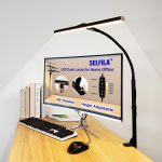 selfila LED Desk Lamp with Clamp - Architect Desk Lamp Swing Arm Task Light 360 ° Rotation Gooseneck Desktop Lighting for Office Home Workbench Drafting Reading - Image 7